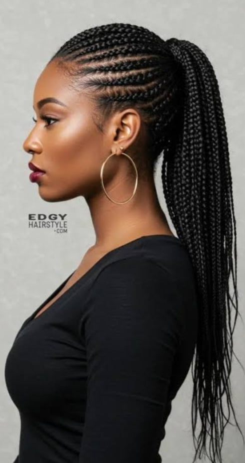 Detachable braids ponytail