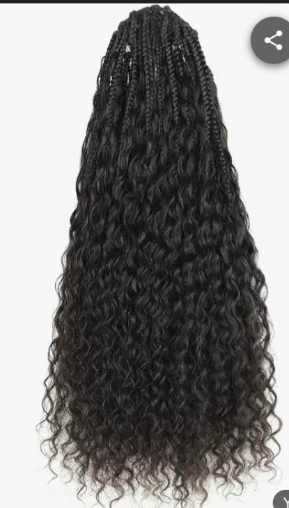 Boho braids ponytail