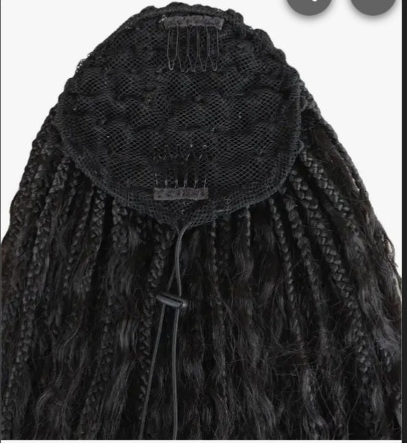 Boho braids ponytail